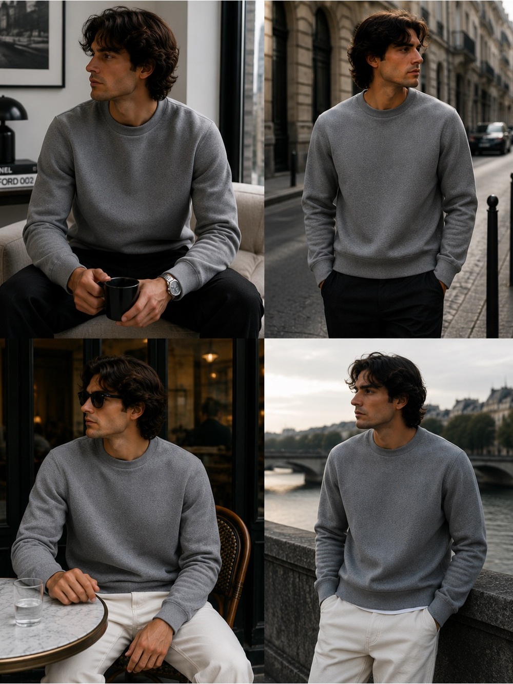 Theory Gray Scuba Sweater